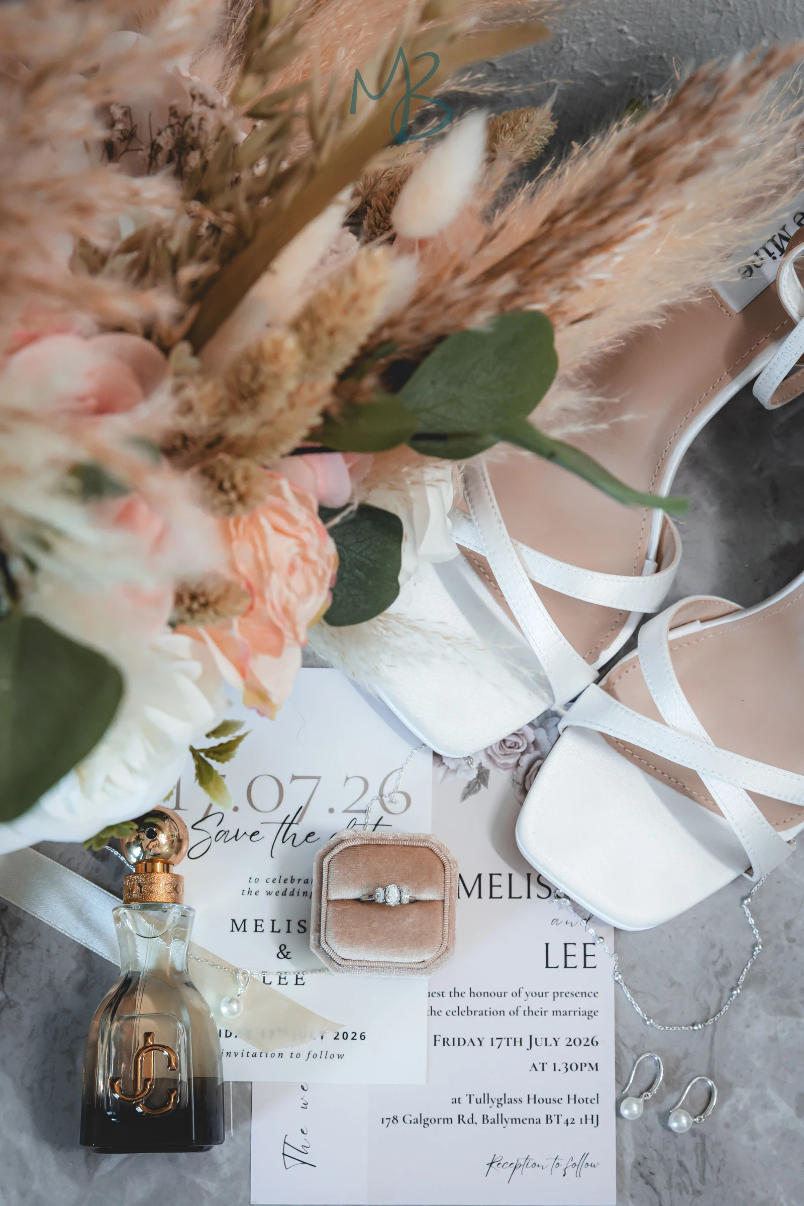 Lee and Melissa, Tullyglass Hotel